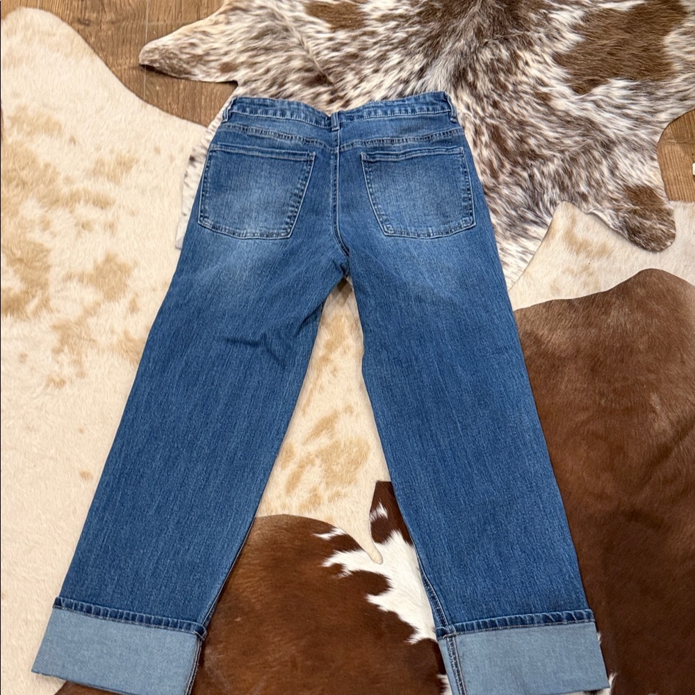 Oat New York Dark Blue Boyfriend Jeans - Picture 3 of 6